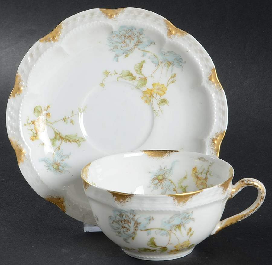 Schleiger 221L Flat Cup & Saucer Set by Haviland-1