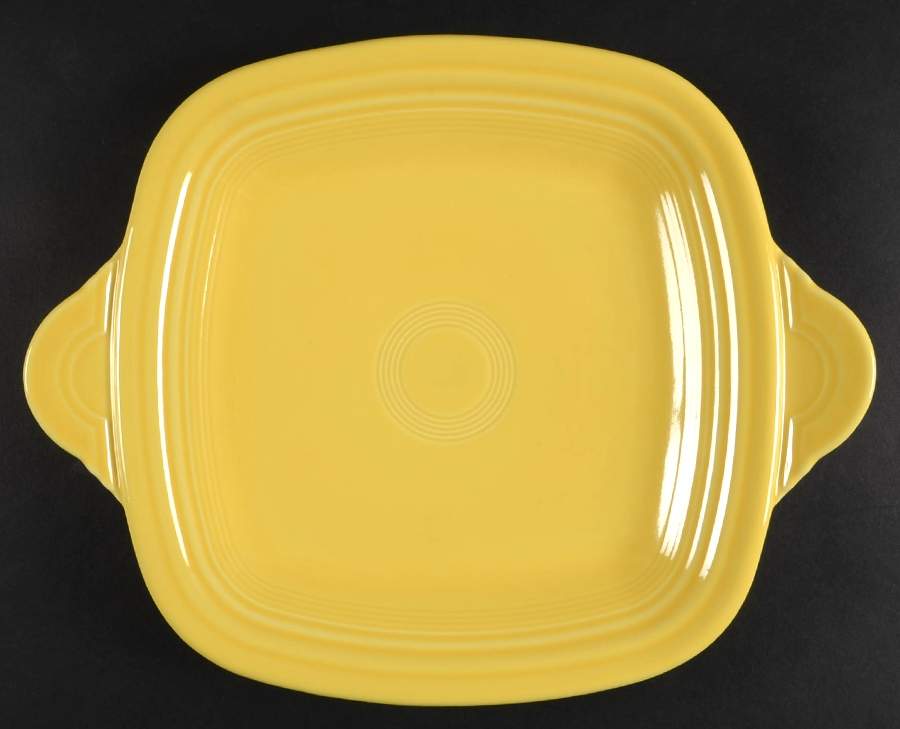 Fiesta Sunflower (Intro 2001) Handled Square Tray by Homer Laughlin -1