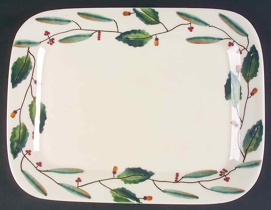 Mistletoe 12" Rectangular Serving Platter by Hartstone-1