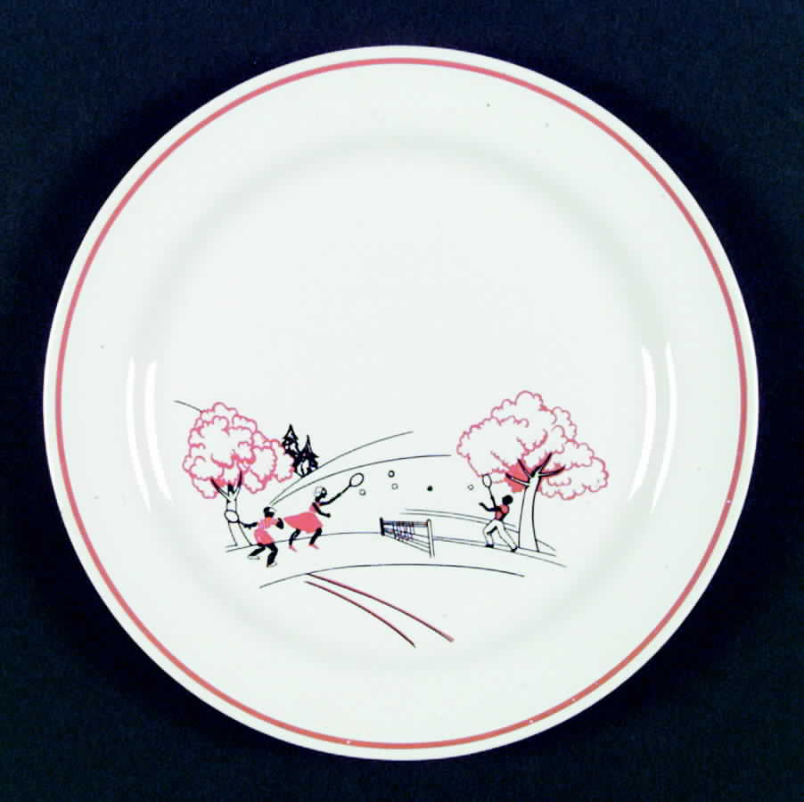 R2140 Tennis Dinner Plate by Homer Laughlin -1