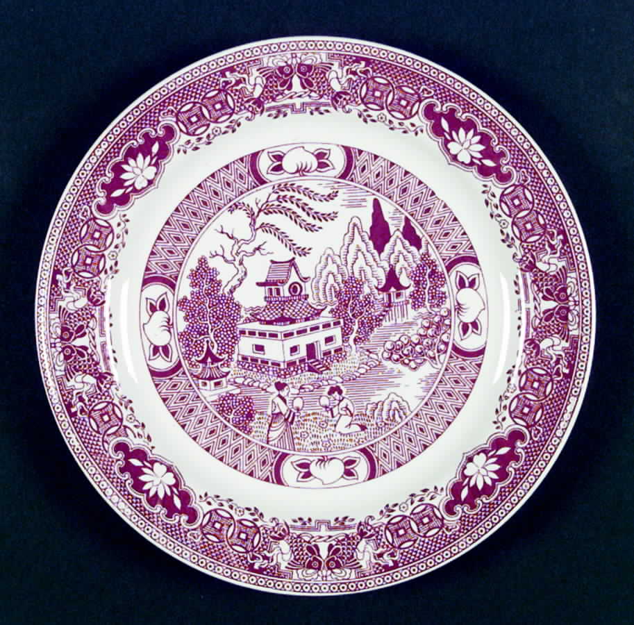 PINK WILLOW Dinner Plate by Homer Laughlin -1