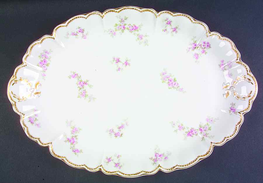 Schleiger 1131D 16" Oval Serving Platter by Haviland-1