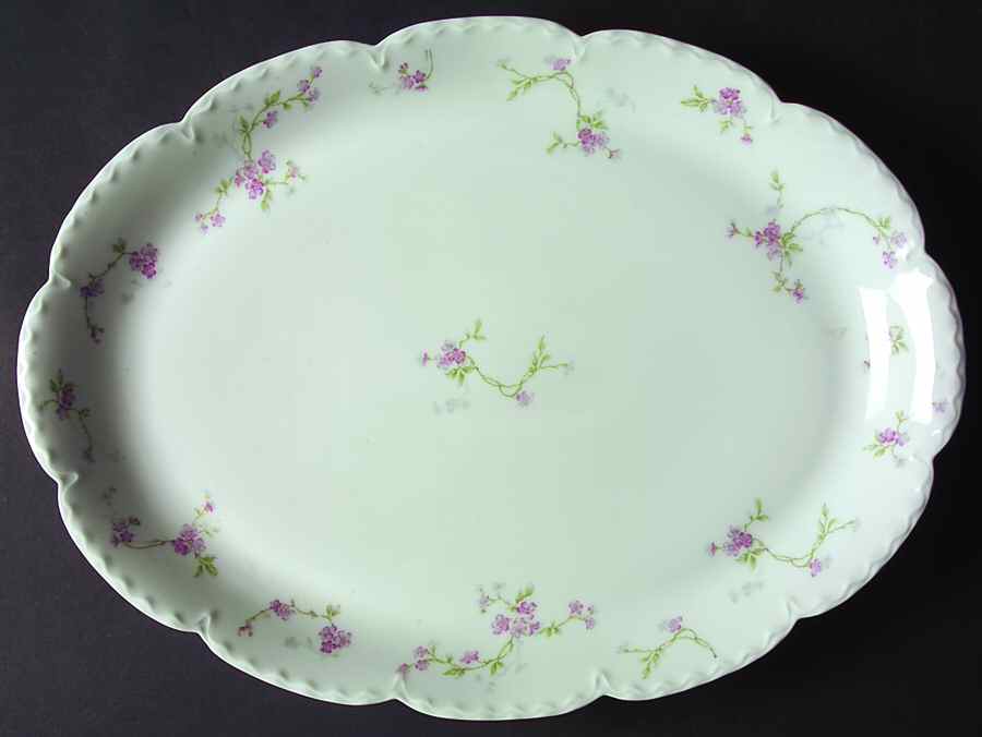 Schleiger 441c 16" Oval Serving Platter by Haviland-1