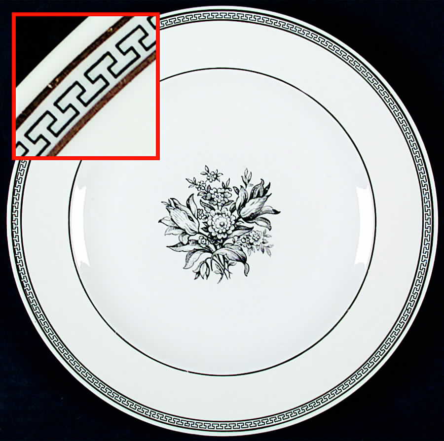 Greek Key Luncheon Plate by Haviland-1