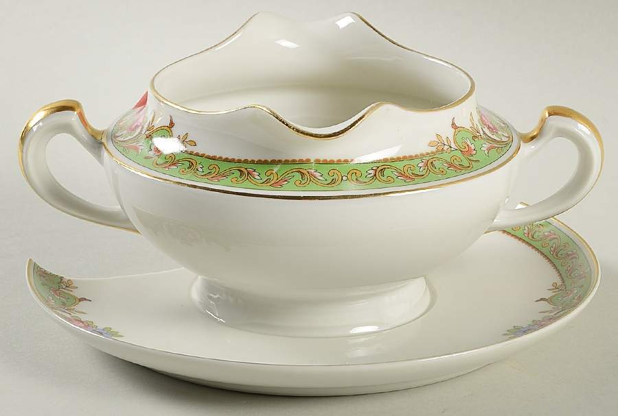 Lucerne Gravy Boat with Attached Underplate by Haviland-1