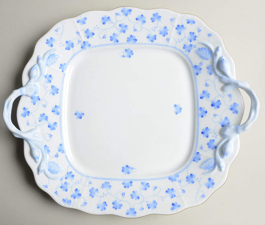 Rachael (Newer) Square Handled Cake Plate by Herend-1