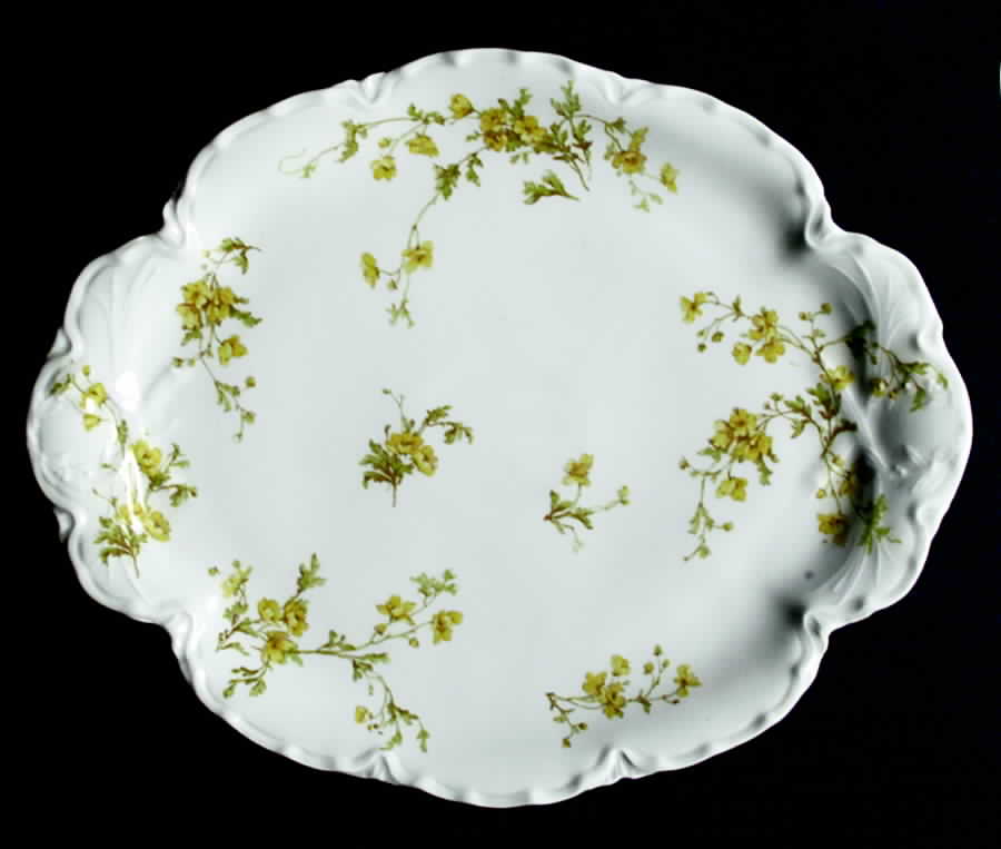 Schleiger 670e 10" Oval Serving Platter by Haviland-1