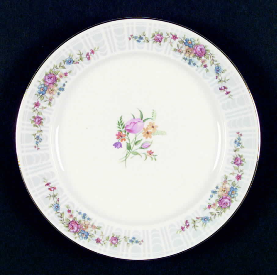 B1307 (Blue, No Verge) Dinner Plate by Homer Laughlin -1