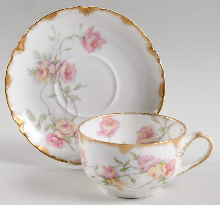 Schleiger 1151c Flat Cup & Saucer Set by Haviland-1
