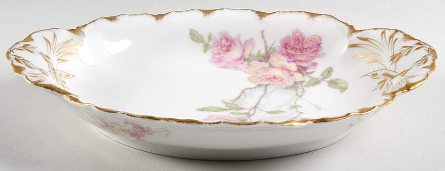Schleiger 1151c 10" Shallow Oval Bowl by Haviland-1