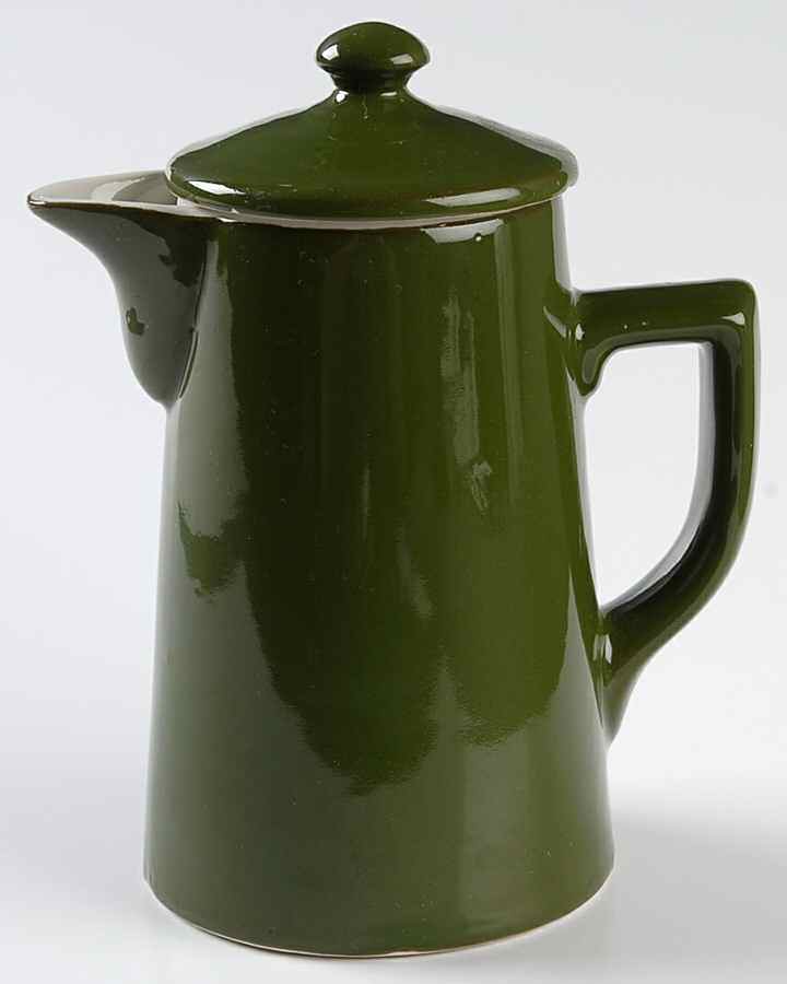 FOREST GREEN Individual Coffee Pot & Lid by Hall-1