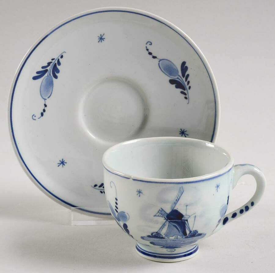 Delfts Blue Demitasse Cup & Saucer Set by Holland-1