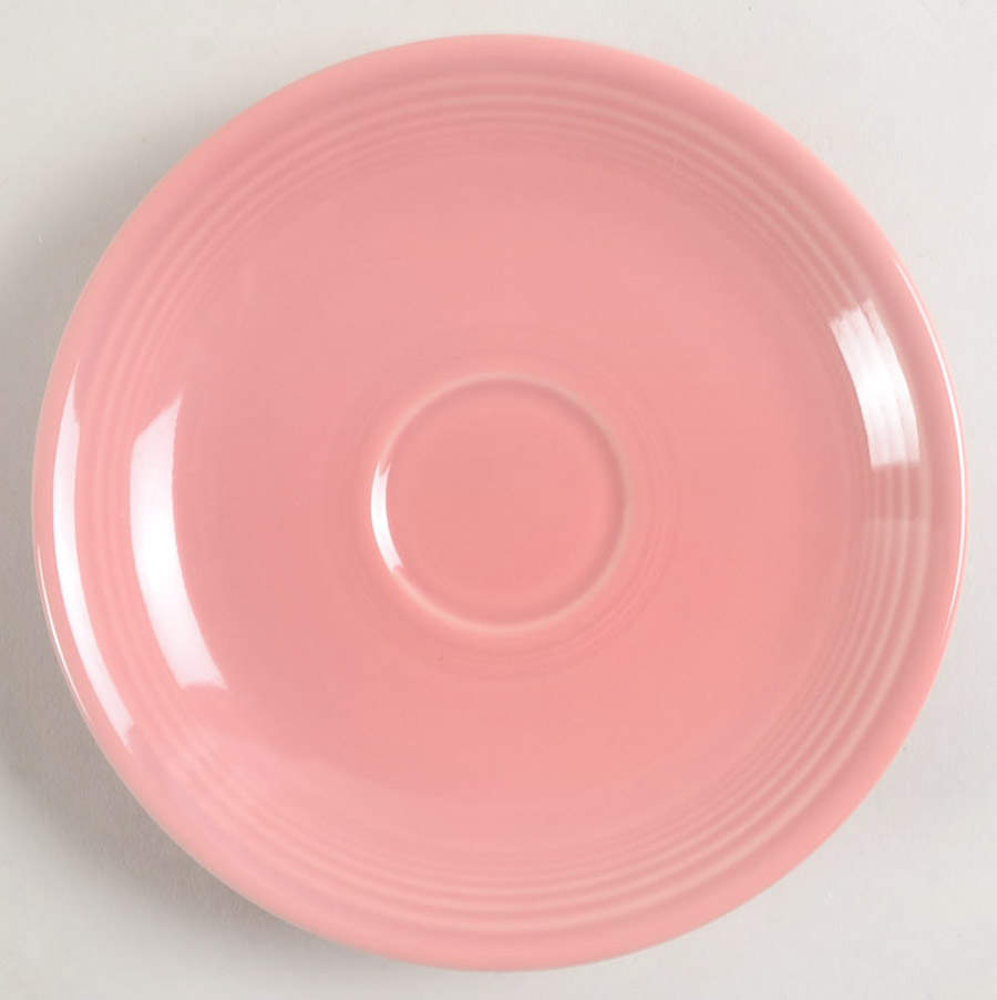 Fiesta Rose (Intro 1986) Saucer for Flat Demitasse Cup by Homer Laughlin -1