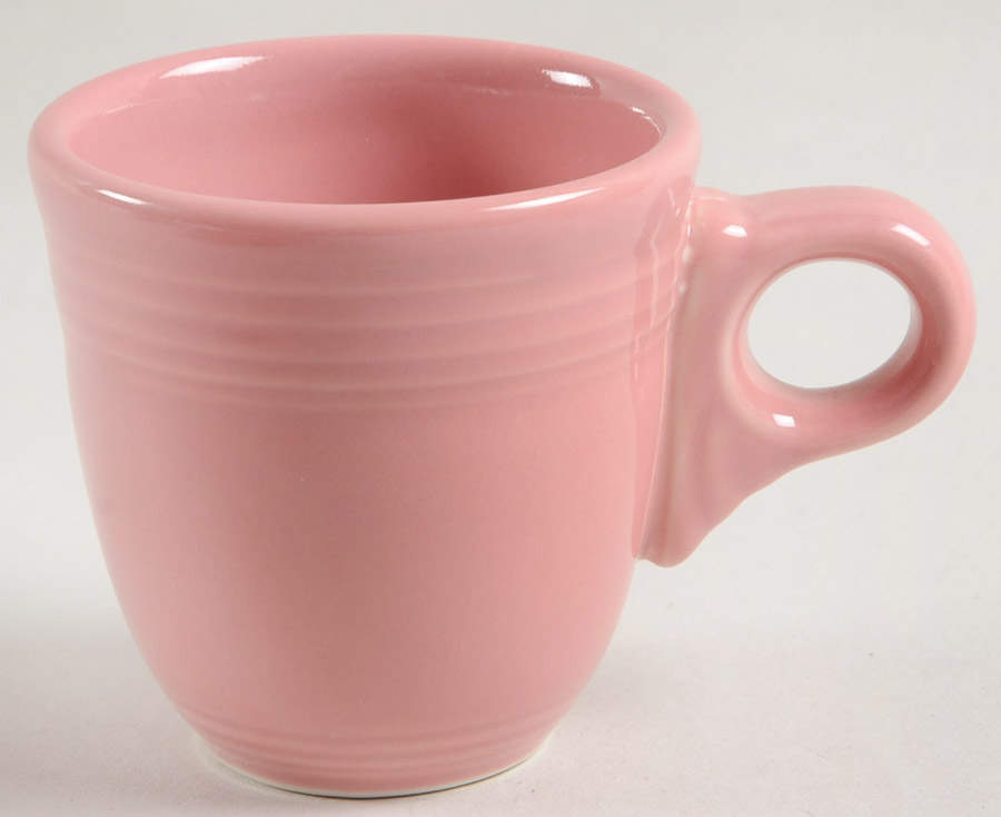 Fiesta Rose (Intro 1986) Flat Demitasse Cup by Homer Laughlin -1