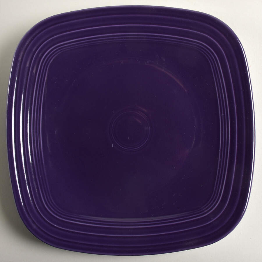 Fiesta Plum (Intro 2001) Square Dinner Plate by Homer Laughlin -1