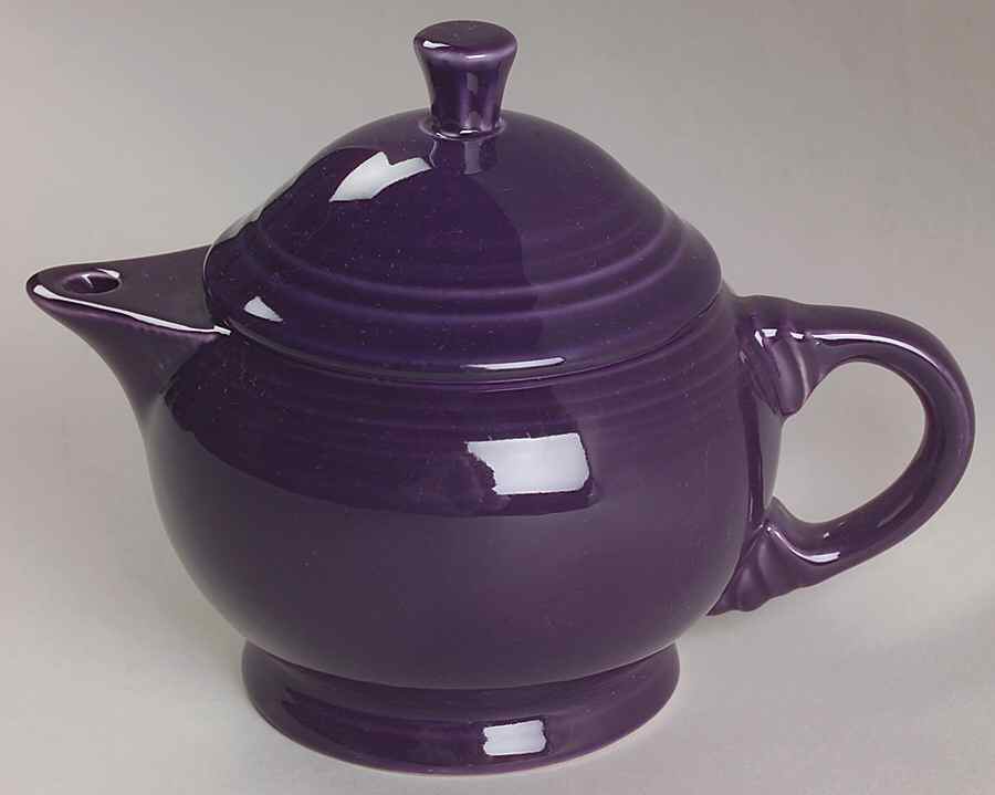 Fiesta Plum (Intro 2001) Small Teapot & Lid by Homer Laughlin -1