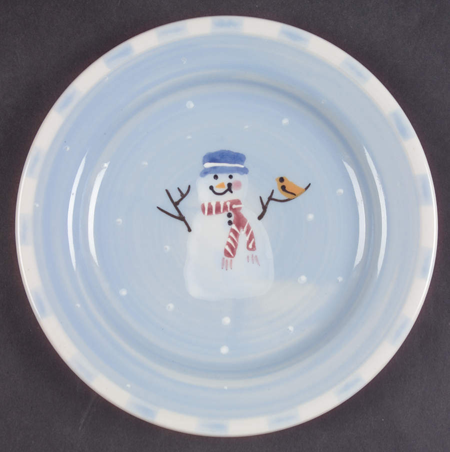 Snow People Salad Plate by Hartstone-1