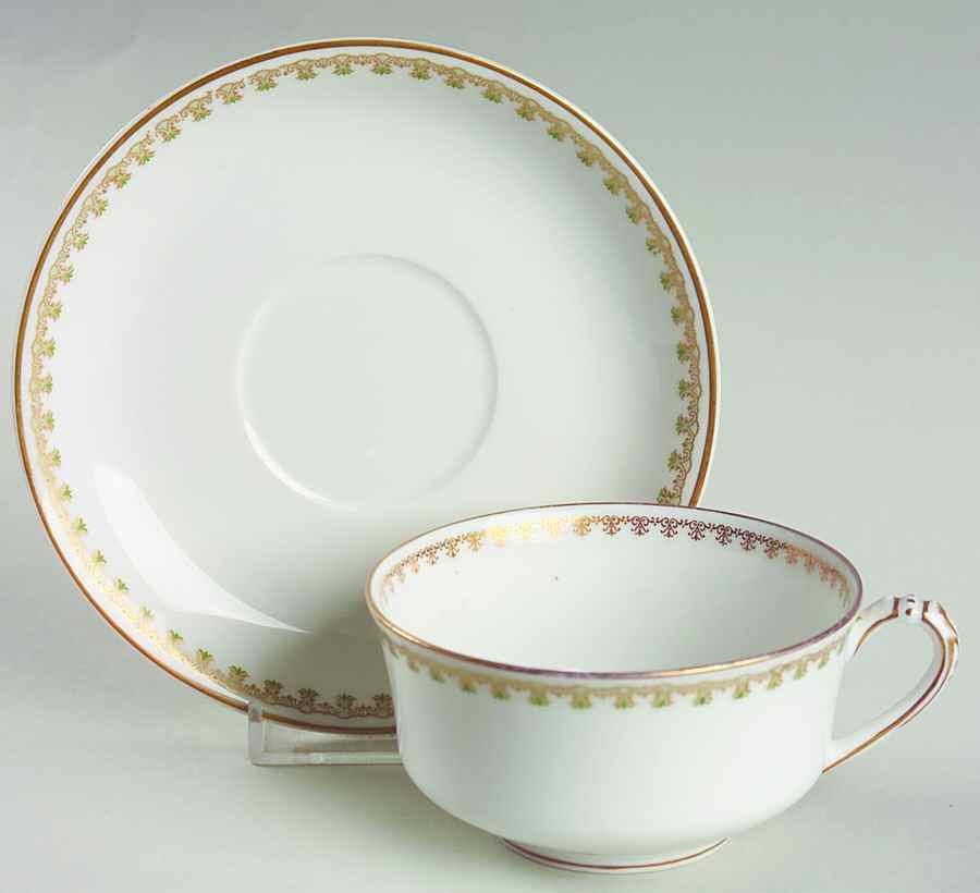 H1642 Flat Cup & Saucer Set by Haviland-1