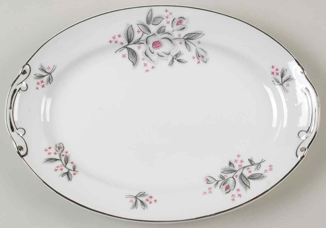 Cynthia 12" Oval Serving Platter by Hira China-1