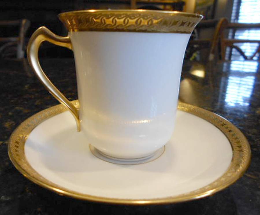 Harvard Chocolate Cup & Saucer Set by Haviland-1