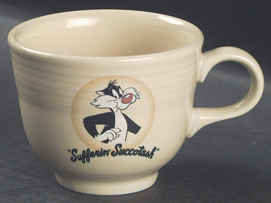 Fiesta Looney Tunes Yellow Flat Cup by Homer Laughlin -1