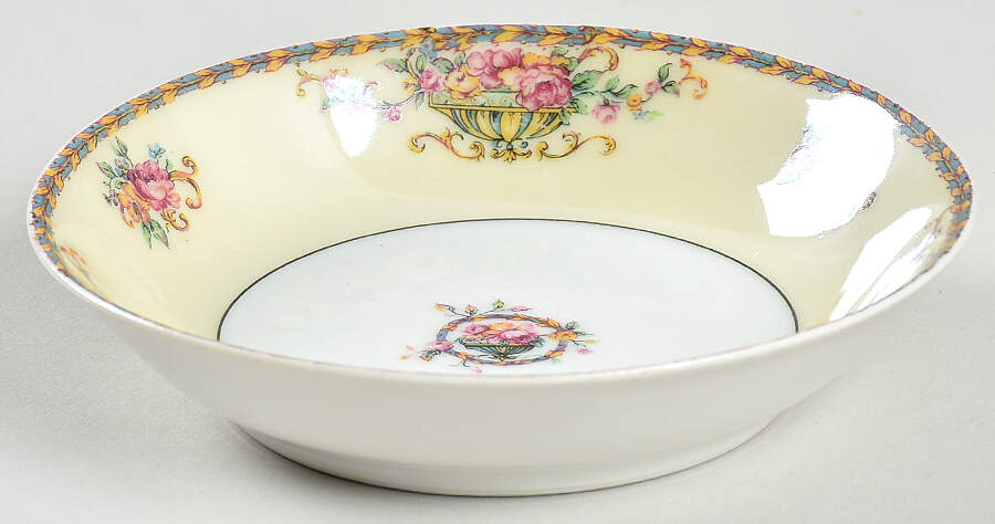 Commodore (Orange Trim) Fruit/Dessert (Sauce) Bowl by Haviland-1
