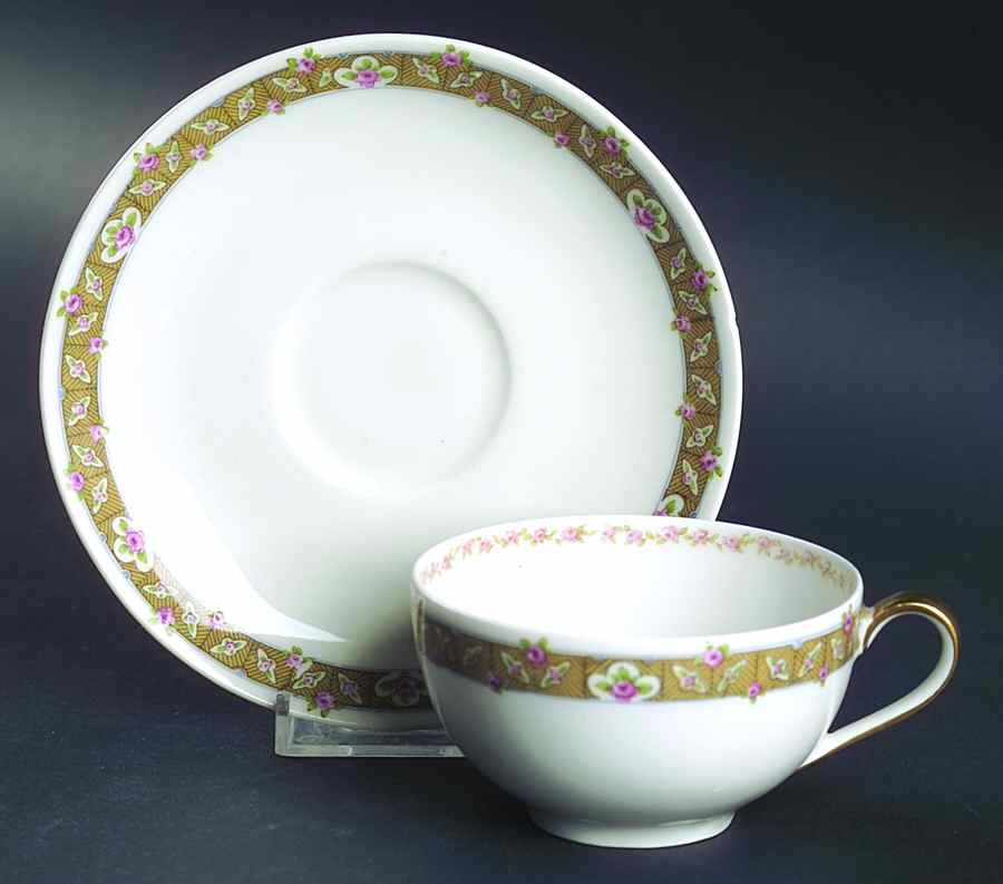 H1855 Flat Cup & Saucer Set by Haviland-1