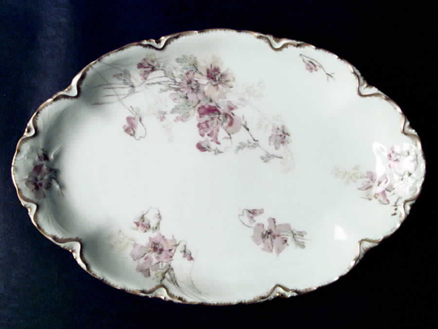 Schleiger 54-4 11" Oval Serving Platter by Haviland-1