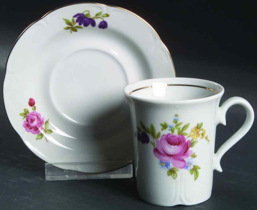 HEP39 Flat Demitasse Cup & Saucer Set by Graf Von Henneberg-1
