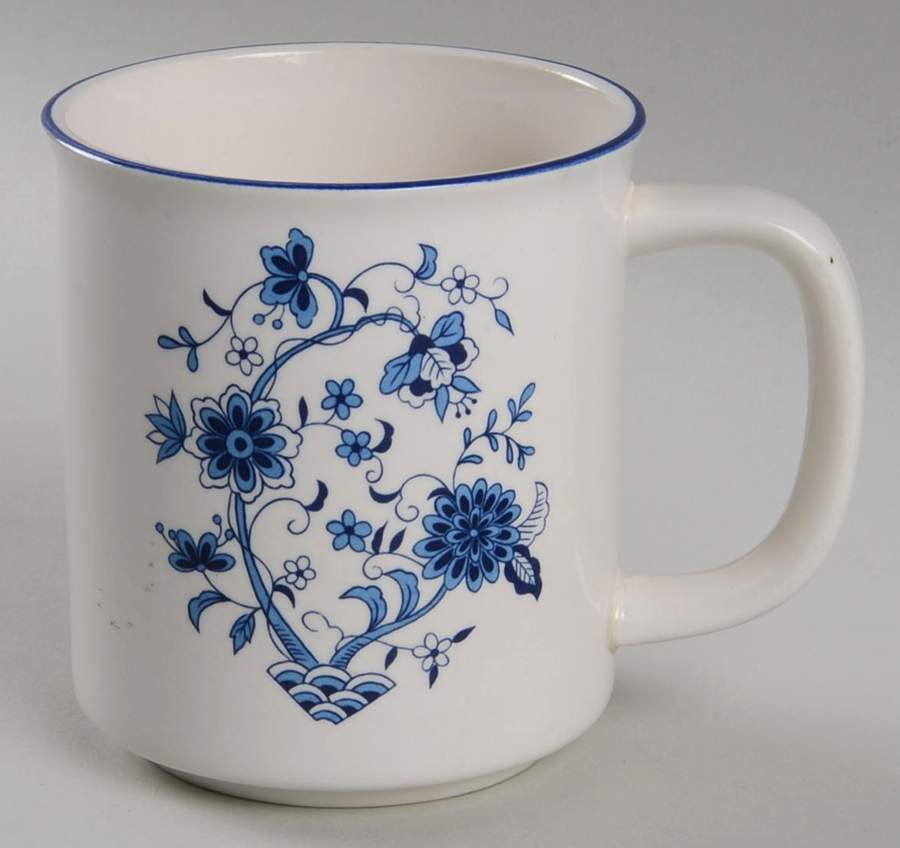 Seine Blue (Scalloped, Blue Trim) Mug by Hankook-1