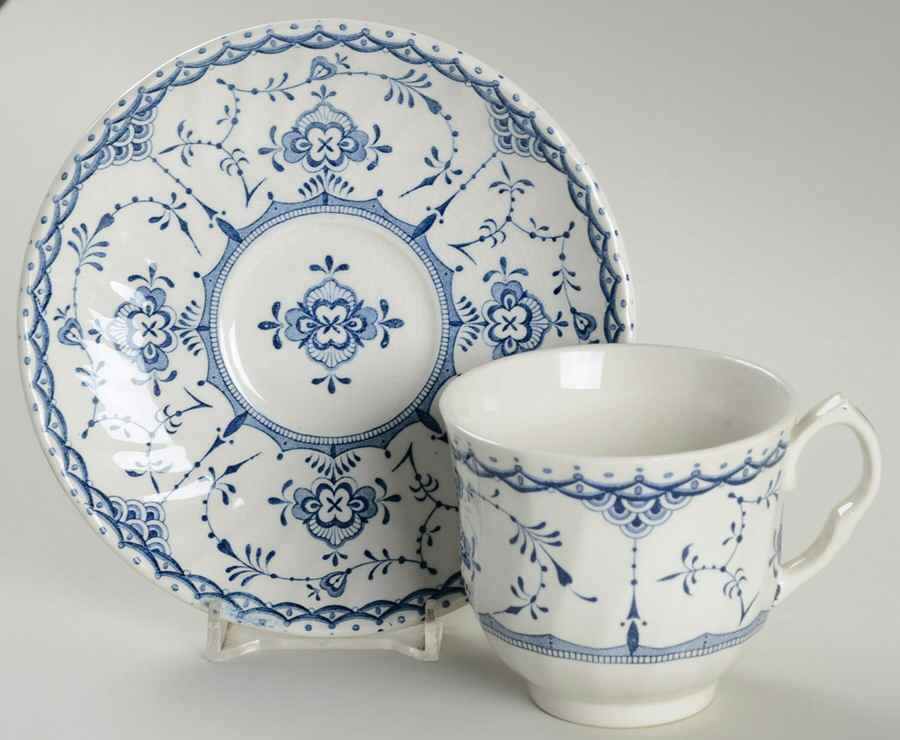 Copenhagen Footed Cup & Saucer Set by H Aynsley & Co-1