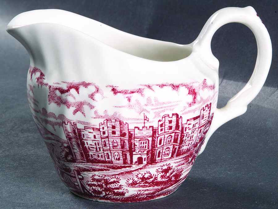 Olde Country Castles Red Creamer by Hostess Tableware-1