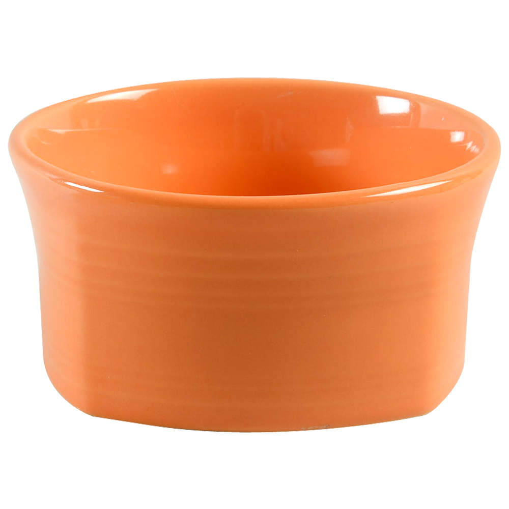Fiesta Tangerine (Intro 2003) Square Soup/Cereal Bowl by Homer Laughlin -1