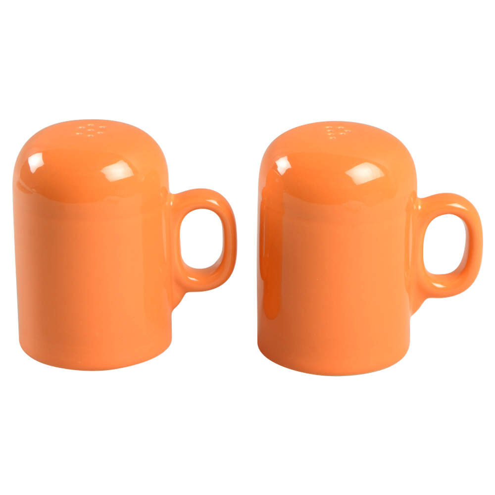 Fiesta Tangerine (Intro 2003) Stove Top Salt & Pepper Set by Homer Laughlin -1