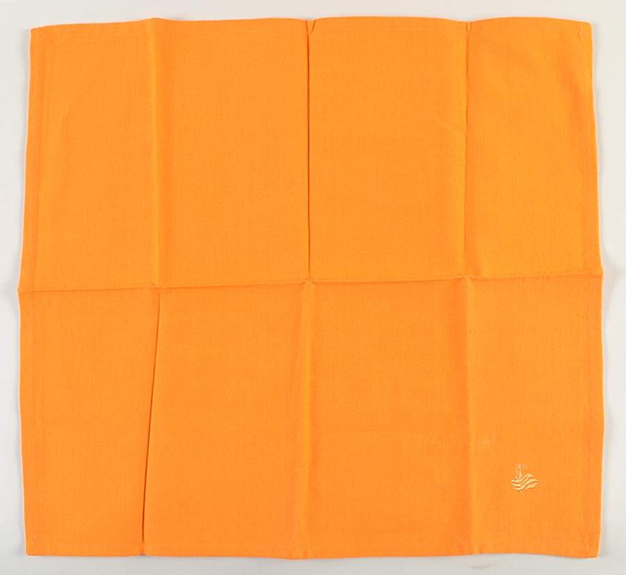 Fiesta Tangerine (Intro 2003) Cloth Napkin by Homer Laughlin -1