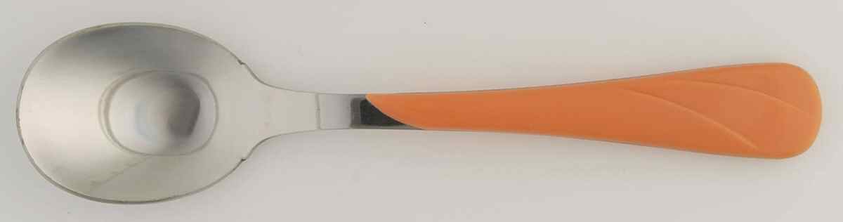 Fiesta Tangerine (Intro 2003) Oval Place Soup Spoon by Homer Laughlin -1
