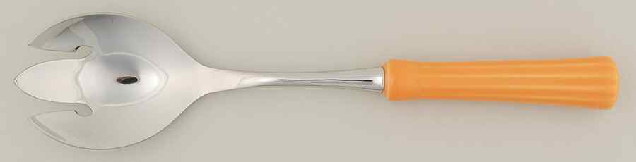 Fiesta Tangerine (Intro 2003) Slotted Serving Spoon with Stainless Bowl by Homer Laughlin -1