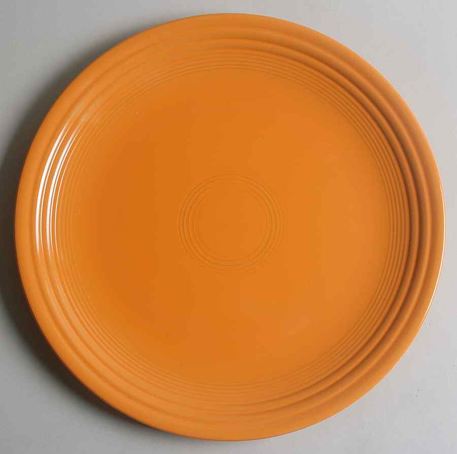 Fiesta Tangerine (Intro 2003) 13" Melamine Chop Plate (Round Platter) by Homer Laughlin -1