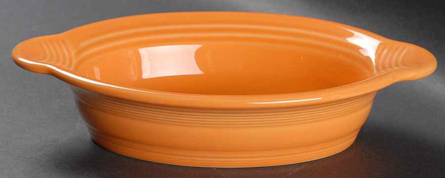 Fiesta Tangerine (Intro 2003) Open Individual Casserole by Homer Laughlin -1