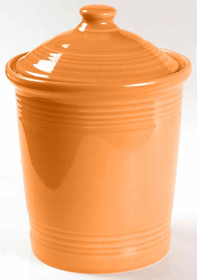 Fiesta Tangerine (Intro 2003) Medium Canister & Lid by Homer Laughlin -1