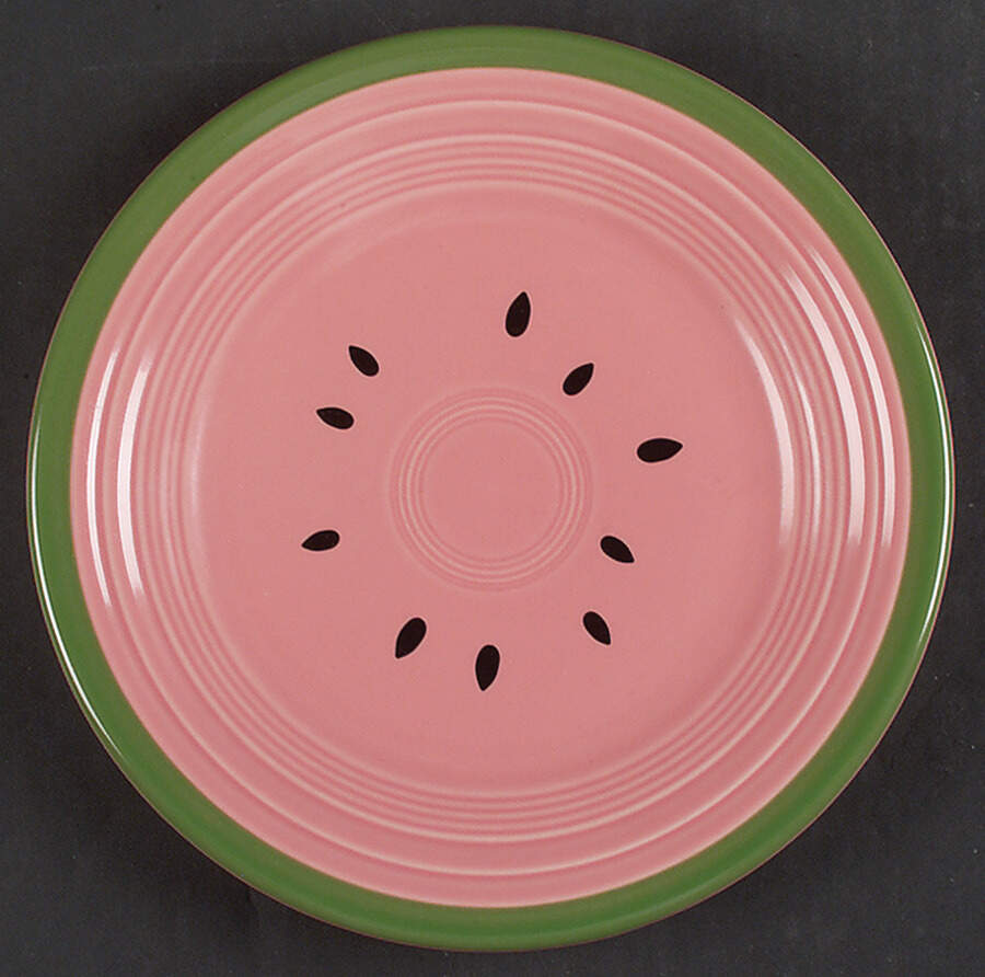 Fiesta Watermelon Luncheon Plate by Homer Laughlin -1