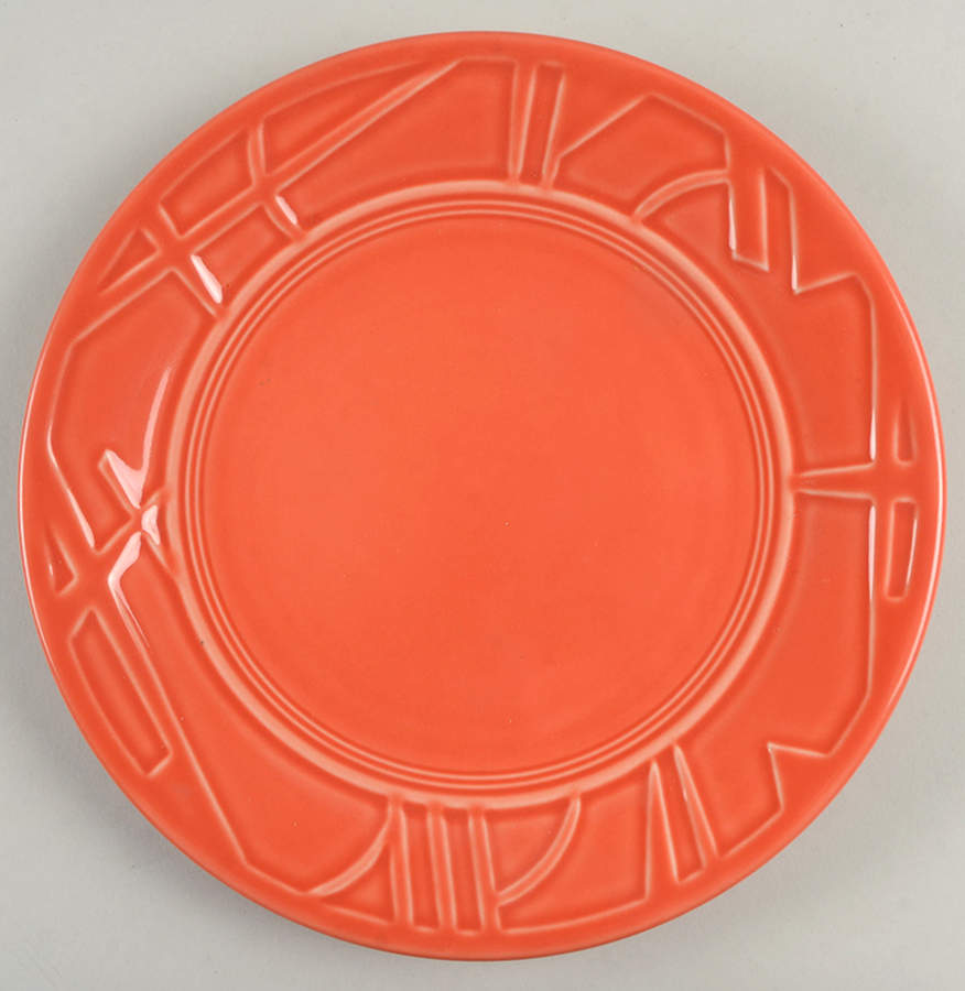 Fiesta 2000 Persimmon Salad Plate by Homer Laughlin -1