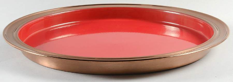 Fiesta Scarlet (Intro 2004) 15" Copper Round Tray by Homer Laughlin -1