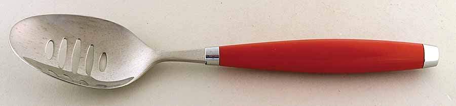 Fiesta Scarlet (Intro 2004) Pierced Tablespoon (Serving Spoon) by Homer Laughlin -1
