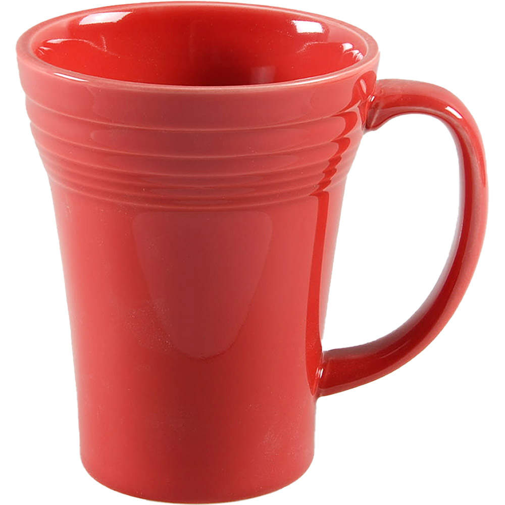 Fiesta Scarlet (Intro 2004) 16 Oz Bistro Latte Mug by Homer Laughlin -1