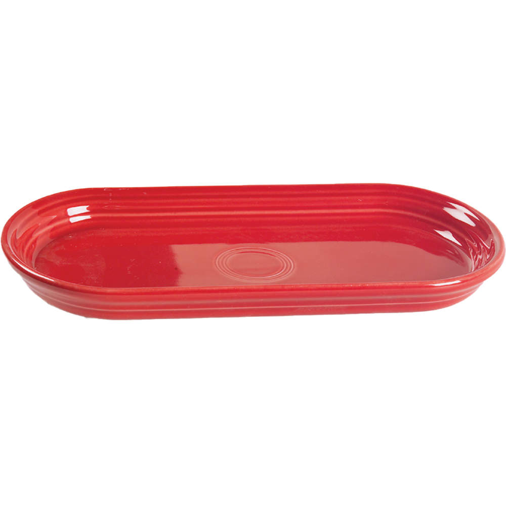 Fiesta Scarlet (Intro 2004) 12" Oblong Serving Platter by Homer Laughlin -1