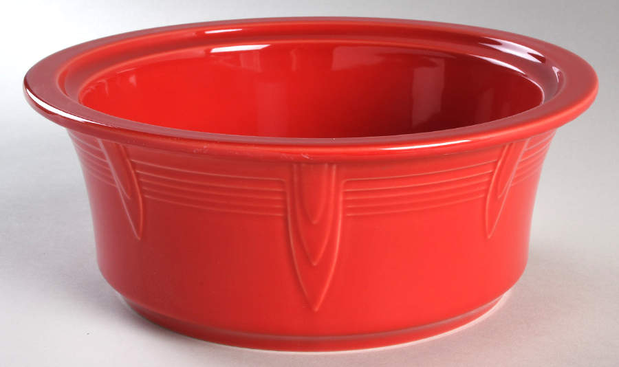 Fiesta Scarlet (Intro 2004) 2.5 Qt Round Covered Casserole No Lid by Homer Laughlin -1