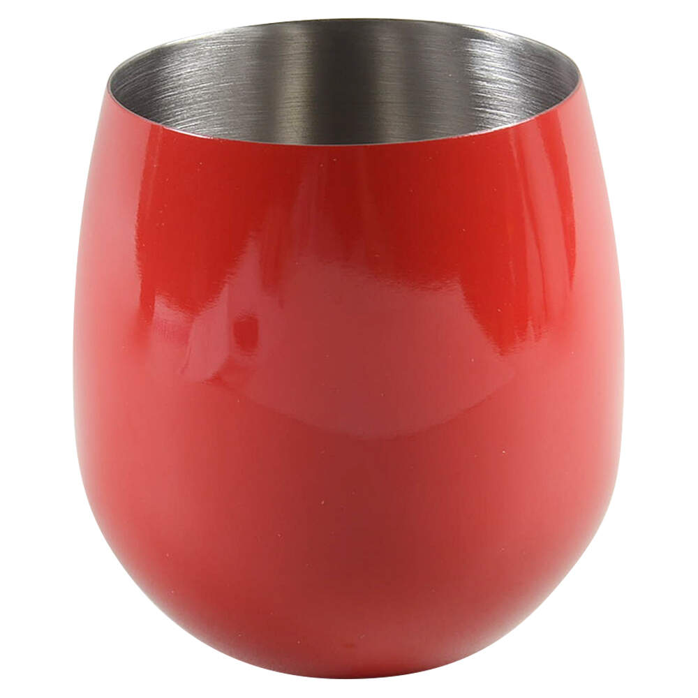 Fiesta Scarlet (Intro 2004) Metal Stemless Wine by Homer Laughlin -1