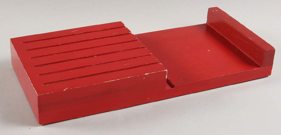 Fiesta Scarlet (Intro 2004) Small Wood Knife Tray (Holds 6 Steak Knifes) by Homer Laughlin -1