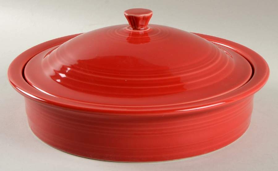 Fiesta Scarlet (Intro 2004) Tortilla Warmer by Homer Laughlin -1